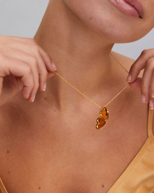 Meredith Sterling Silver Locket Necklace White Topaz